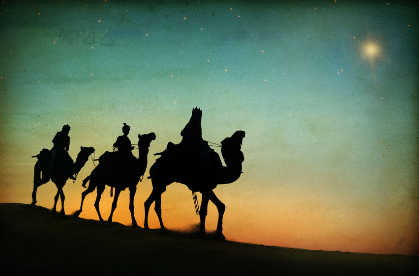 Wisemen Travelling to Worship Jesus